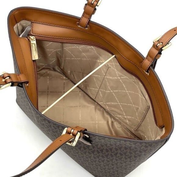 Michael Kors Double Packet Tote Bag & Trifold Wallet Brown - Picture 8 of 11